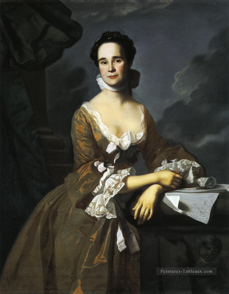Mme Daniel Hubbard Mary Greene Nouvelle Angleterre Portraiture John Singleton Copley Peintures à l'huile